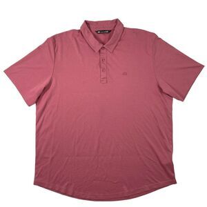 Travis Mathew Mens 2XL Pink Short Sleeve Performance Polo Shirt